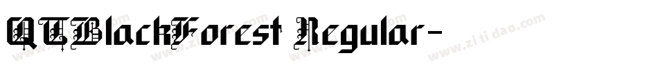QTBlackForest Regular字体转换